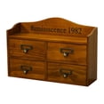 thumbnail image 1 of Organizador de cajones de madera, caja de almacenamiento, contenedor de organización de escritorio, caja de mesa o Marrón, 1 of 9