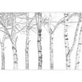 thumbnail image 2 of wall26 - Black and White Outline of Aspen Trees - Wall Mural, Removable Sticker, Home Decor - 100x144 inches, 2 of 6