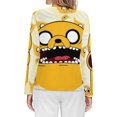 thumbnail image 2 of Adventure Time Women's Pajama Top 3D Digital Print Sleepwear Trendy Crewneck Pullovers Long Sleeve Shirts XL, 2 of 8