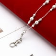 thumbnail image 5 of AOOOWER Hidden Hollow Beads White Pearls Beaded Lanyard ID Badge Holder Pendant Necklace, 5 of 8