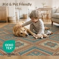 thumbnail image 4 of ODIKA 8'x10' Washable Area Rug Geometric Faded Symmetrical Repeating Tessellated Contemporary for Living Room, Under Sectional, Family , Durable, Non-Slip, 4 of 7