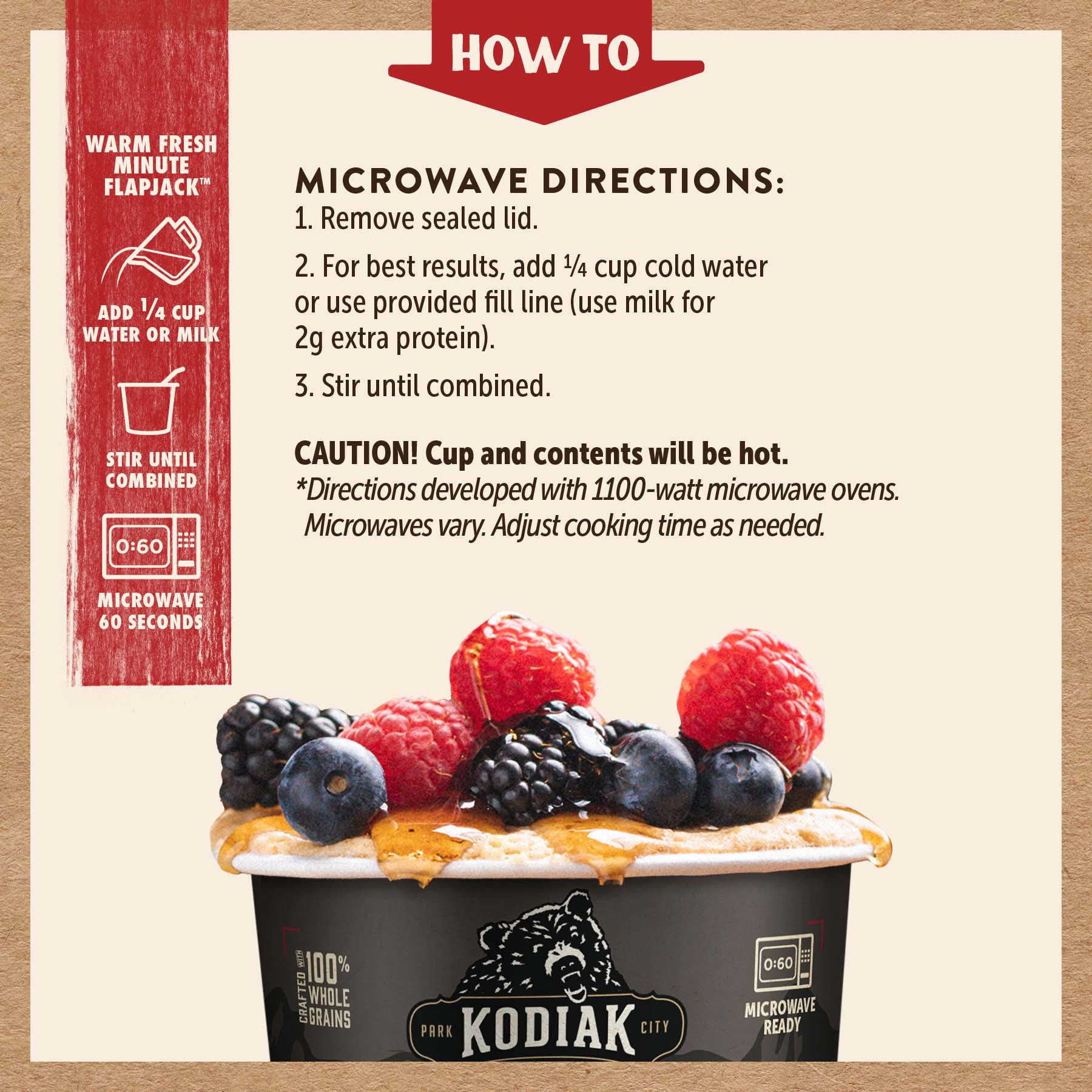 (4 pack) Kodiak Protein-Packed Buttermilk and Maple Pancake Cup, 2.15 oz