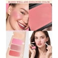 thumbnail image 2 of TEMOGU-Matte Blush Powder for Cheeks,Contour Face Blusher Palette with Brush,Lightweight High Impact Buildable Color,Transfer-proof Longlasting Facial Makeup,Christmas Gift for Women Girl-01# Peach P, 2 of 4
