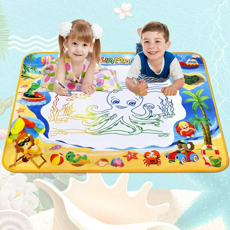 Gped Doodle Drawing Mat 40 x 32 inch Large Aqua Magic Water Drawing Mat Toy Gifts for Boys Girls Kids Painting Writing Pad Educational Learning Toys for