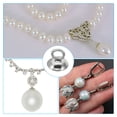 thumbnail image 5 of Tapas de cuentas de 6 mm, 100 piezas de tapas de cuentas con lazo de acero inoxidable para hacer joyas, plateadas, 5 of 5