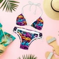 thumbnail image 6 of Graffiti Adjustable Strap Bikini Set with Detachable Sponge, Two-Pack - Ideal for All Swim Suit Scenes, 6 of 6