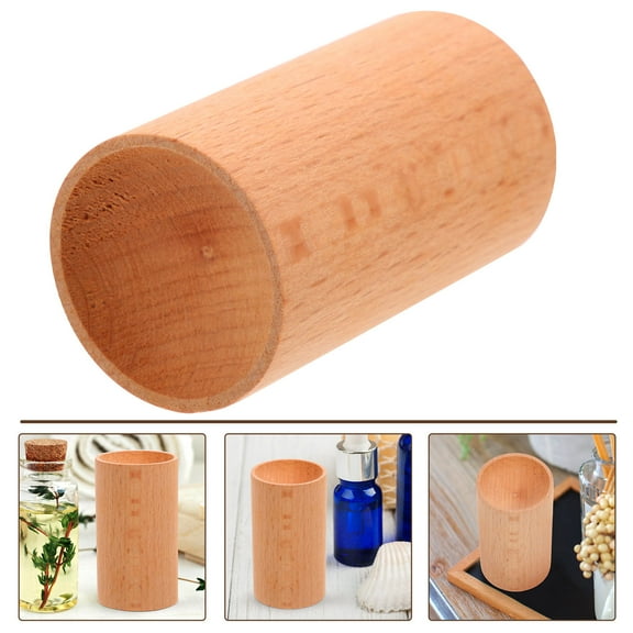 LULULION Portable Cylindrical Wood Diffuser Beech Wood 1Pcs Aromatherapy Home Decor