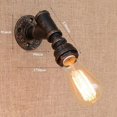 thumbnail image 4 of Lámpara de pared industrial retro vintage hierro óxido lámparas de tubería de agua e27 loft luz plateada iluminación interior hogar dormitorio restaurante deco - Plata Kuyhfg Bienvenido a Kuyhfg, 4 of 5