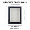 thumbnail image 6 of 16x24 Shadow Box 3/4" Depth Black Picture Frame - UV Acrylic, Backing, Hanging Hardware, 6 of 8