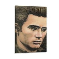 Octavio Ocampo Print Painting Luci Di Hollywood James Dean Picture Print Wall Art Poster Painting Canvas Posters Artworks Gift Room Aesthetic 12x18inch(30x45cm)