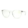 thumbnail image 3 of Round Keyhole Thin Plastic Horn Rim Blue Light Filtering Computer Glasses Clear, 3 of 4