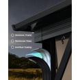 thumbnail image 4 of Gazebo à Toit Rigide – Toutes Saisons 10 X 10 Pi – Double Toit, Cadre en Alliage d'Aluminium – Comprend Rideaux et Moustiquaire – Pavillon Extérieur Permanent pour Patio, Jardin, Pelouse, Terrasse et Cour Arrière, 4 of 6