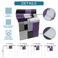 thumbnail image 7 of Table Runner Abstract Art Table Decoration for Kitchen Dinning Purple Black Patchwork Table Decoration for Indoor Outdoor Party Wedding Decor 13x90inch, 7 of 7