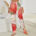 thumbnail image 3 of Strawberry Fruit Watercolor Winter Female Pants Flannel High Waist Women Pants Lady Warm Straight Leg Plush Trousers, 3 of 7