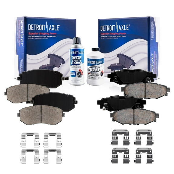 Detroit Axle - 6pc Brake Pads for Subaru Forester Outback Impreza Legacy Ceramic Brake Pads w/ Hardware Front and Rear Replacement