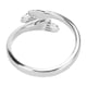 thumbnail image 4 of Anillo de abrazo para mujer, anillo abierto ajustable elegante a la moda para fiesta de boda, accesorio de joyería de plata, 4 of 10