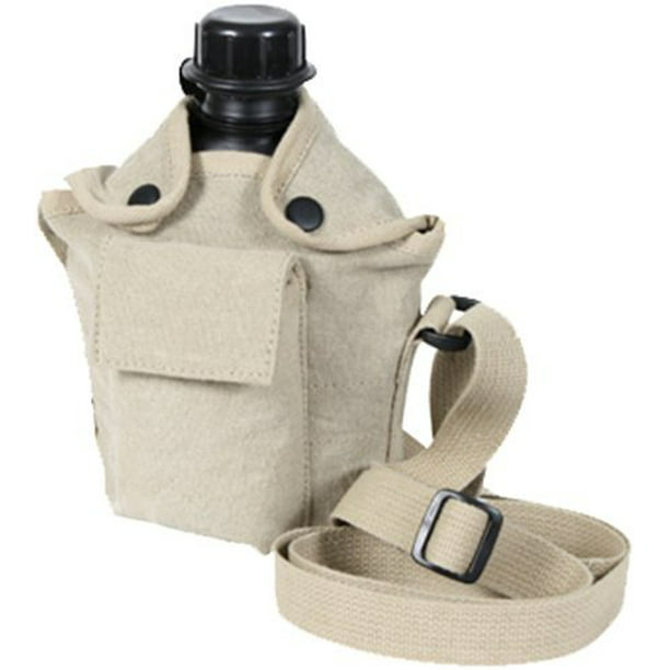 Rothco Vintage Canteen Carry, All with Shoulder Strap, Khaki