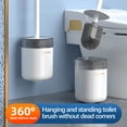 thumbnail image 5 of Nkmbld Durable Wall Mounted Toilet Brush with No Dead Corners for Toilet Cleaning, Household Cleaning Long Handle Toilet Brush and Holder Set, Gray, 5 of 9