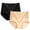 Beige1, variant on ameIAEA 2 Pcs High Waisted Underwear for Women Ladies Lace Panties Breathable Full Coverage Briefs