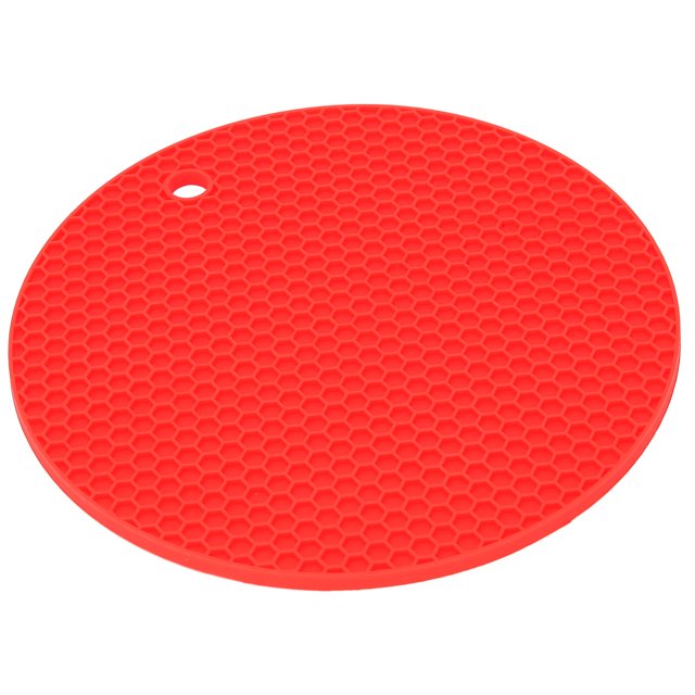 Table Placemat, Easy To Lightweight Food-grade Silicone Material Convenient To Use Insulation Pad For Microwave For Home For Family Red