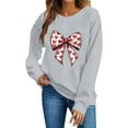 thumbnail image 7 of VKOYWKM Pink Sweatshirts for Women Valentine's Day Pullover Love Heart Graphic Sweatshirt Romantic Long Sleeve Crewneck Sweatshirts, 7 of 7