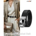 thumbnail image 3 of SUOSDEY Women Ratchet Belt Automatic Buckle Slide Belt for Jeans Dresses, 3 of 6