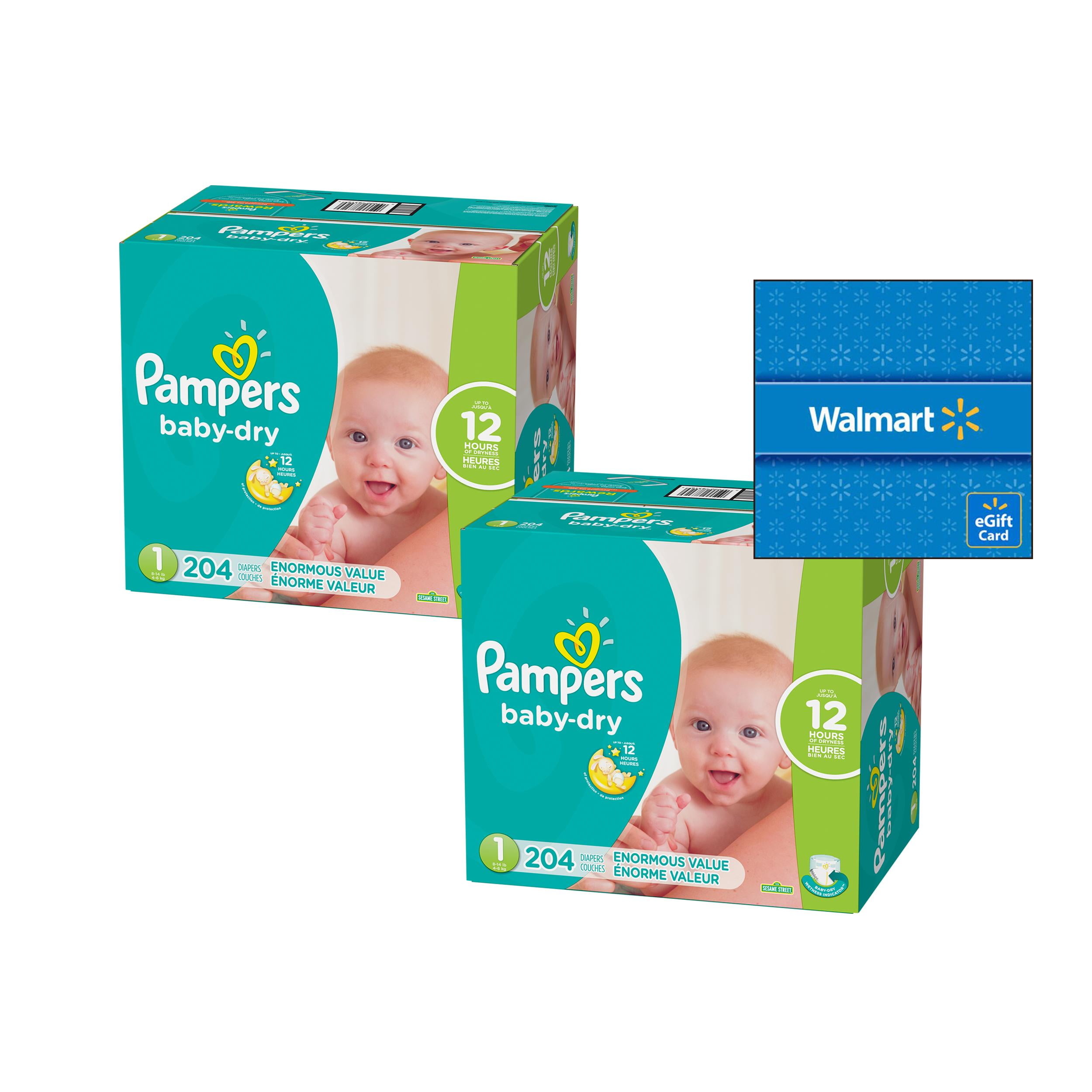 204 pampers size 1