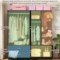 thumbnail image 3 of Ktaxon Wardrobe Armoire Closet with 3 Door Mirror Hanging Rod Open Shelf, Large Capacity Storage Closet for Bedroom, Modern Drawer & Shelf Elegant Black Finish Closet, 3 of 18