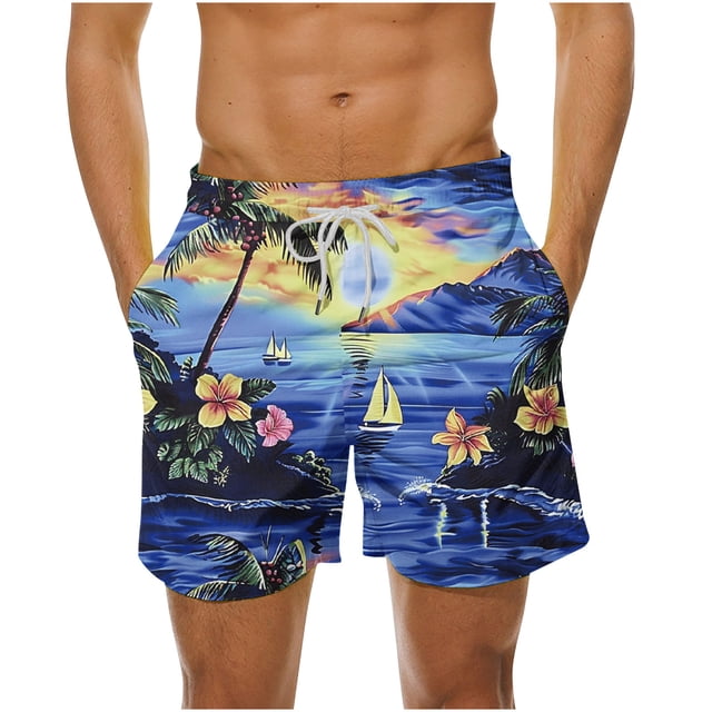 Maillots de Bain Hommes Shorts de Plage Amples d'Été avec Poche