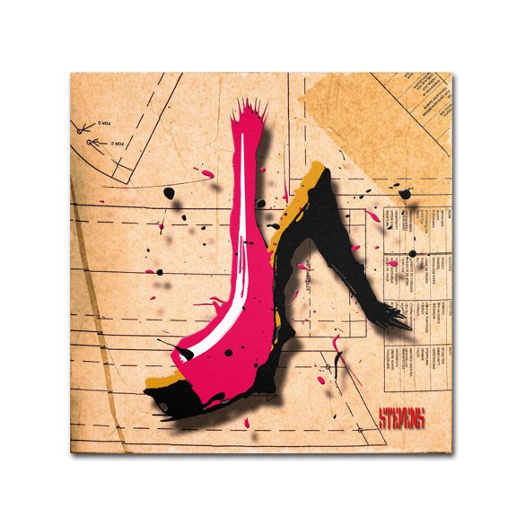 Trademark Fine Art "Suede Heel Pink" Canvas Art by Roderick Stevens