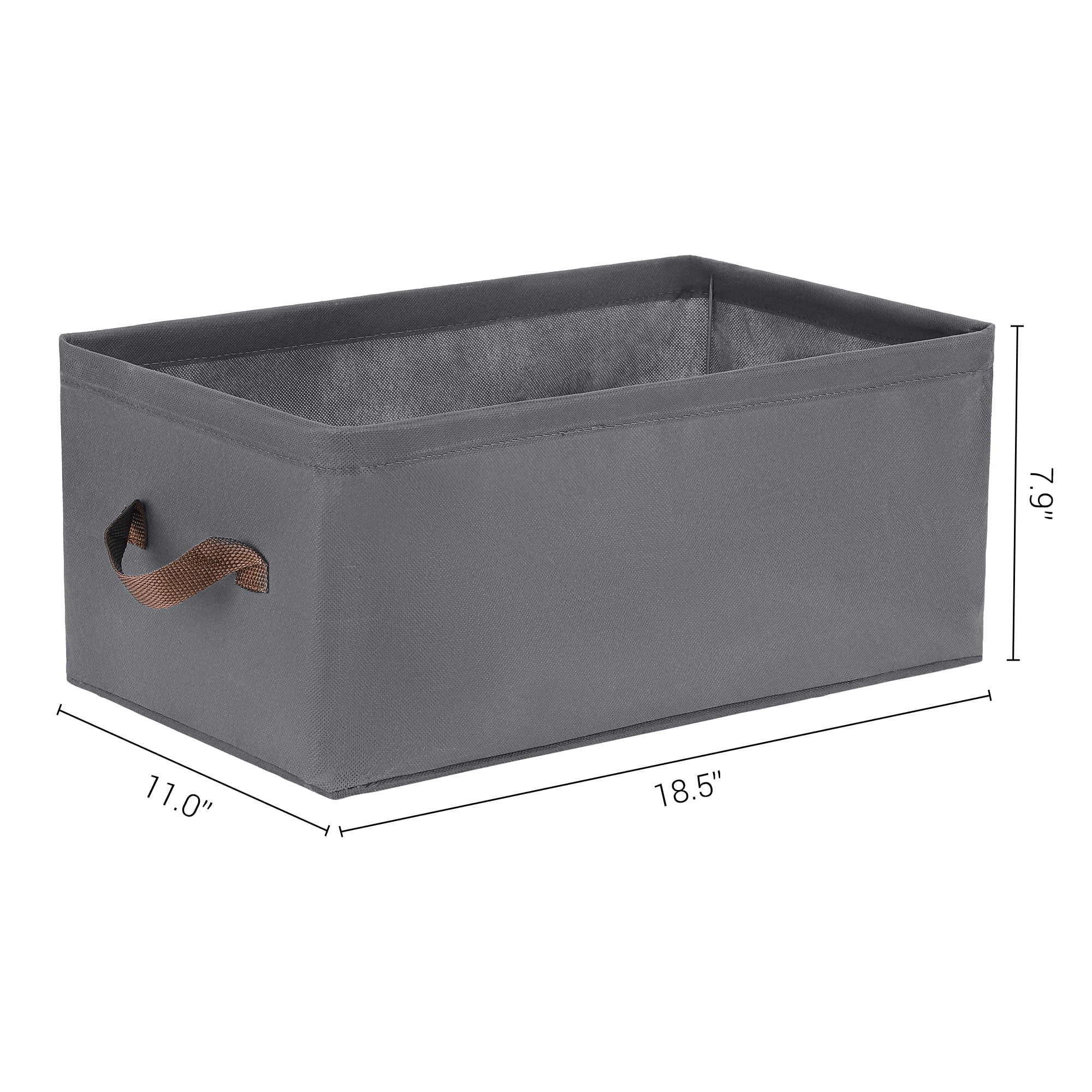 Unique Bargains Fabric Storage Cube Bin for Shelves Collapsible Storage Basket 1 Pcs Grey