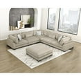 thumbnail image 5 of Lexicon Corydon Microfiber 6-Piece Modular Sectional with Ottoman in Brown, 5 of 5