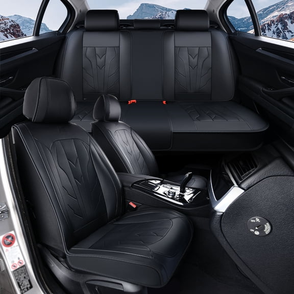 2014 for TOYOTA CAMRY Seat Cover, Waterproof Leather 5 Seats Full Set Wear Resistance Suitable for All Seasons, Black Car Seat Covers, Pet Car Seat Covers