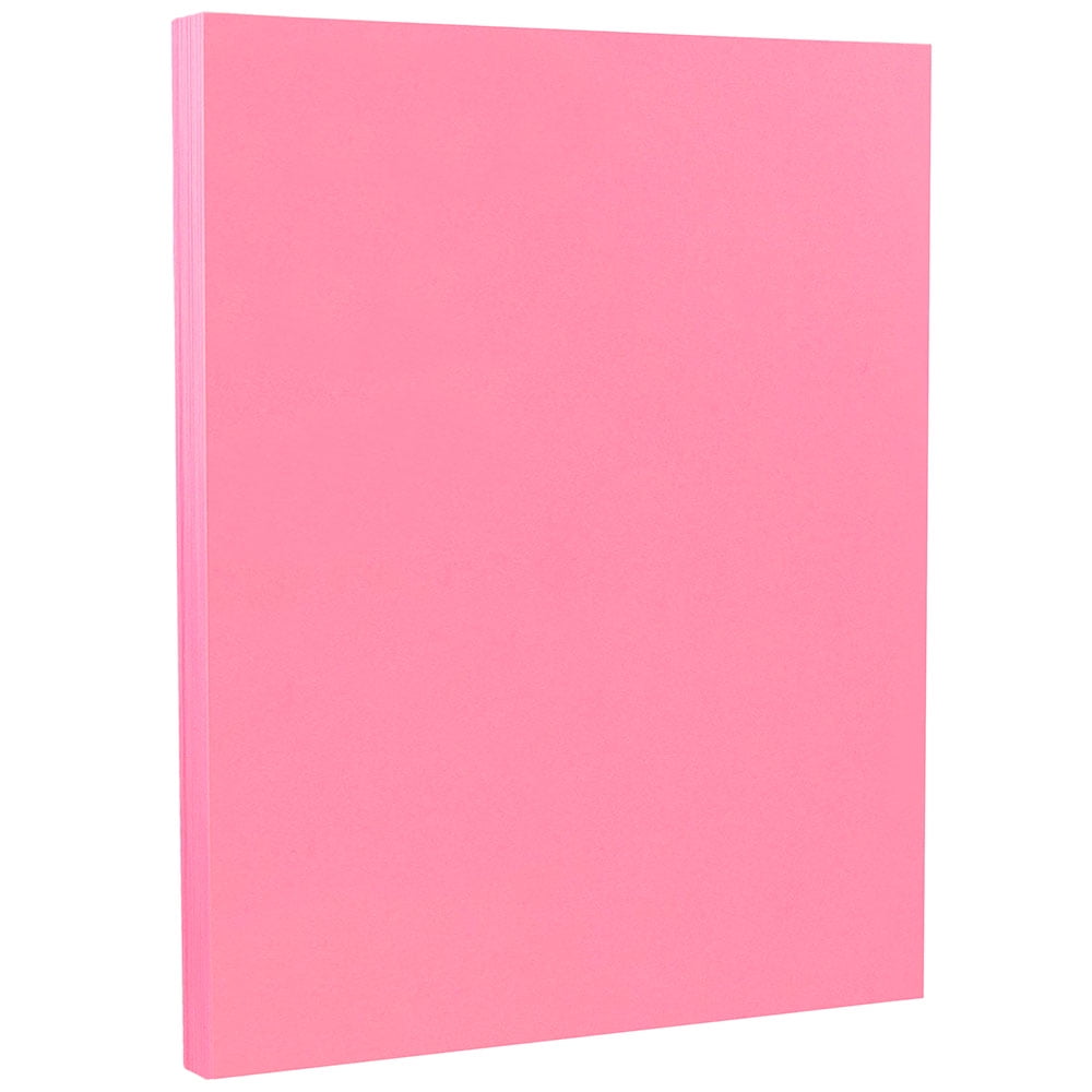 JAM Letter Cardstock, 8.5x11, 50/Pack, 65lb Pink