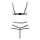 thumbnail image 4 of Gibobby Conjuntos de bragas de encaje Bragas de satén para mujer, sexy, con costuras de cinta, sin espalda, lencería erótica(Negro, CH), 4 of 5