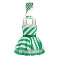 thumbnail image 2 of YiZYiF Girls Sleeveless Feather Mesh Splice Ballet Tutu Leotard Christmas Figure Skating Dance Dress Green 14, 2 of 7