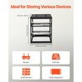 thumbnail image 4 of VEVOR 12U Open Frame Network Rack, 23 in Depth, Wall Mounted or Floor Standing Server Rack, Heavy Duty 4 Post, with Vented Shelves & Mounting Hardware, Holds All Your Networking IT Equipment AV Gear, 4 of 9