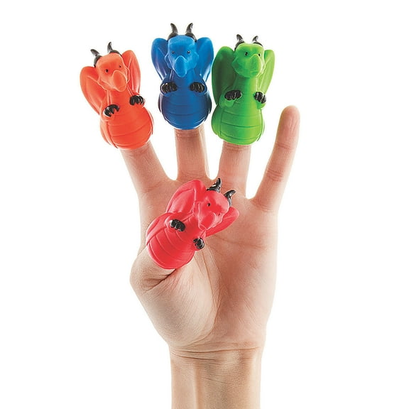 Dragon Finger Puppets - Party Favors - 12 Pieces