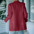 thumbnail image 4 of Women's Casual Blazer Jackets Long Sleeve Buttons Open Front Work Suits Vintage Short Fit Lightweight Business Blazer, 4 of 7