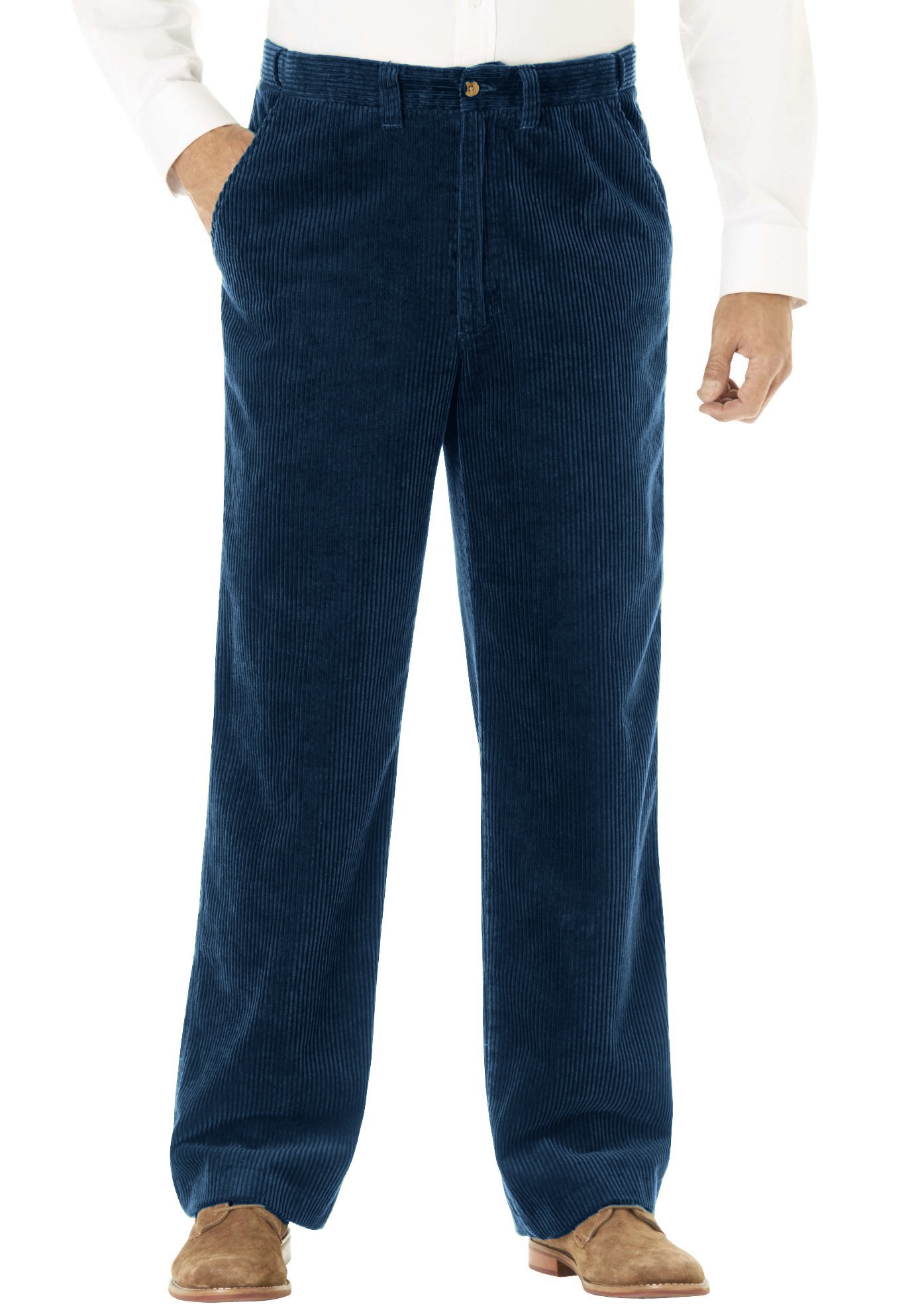 Men's Big & Tall Six-wale Corduroy Plain Front Pants - Walmart.com