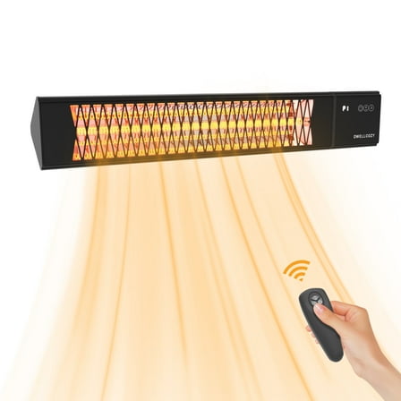 Dwellcozy 1500w Electric Ceiling Mounted Patio Heater With Remote Control