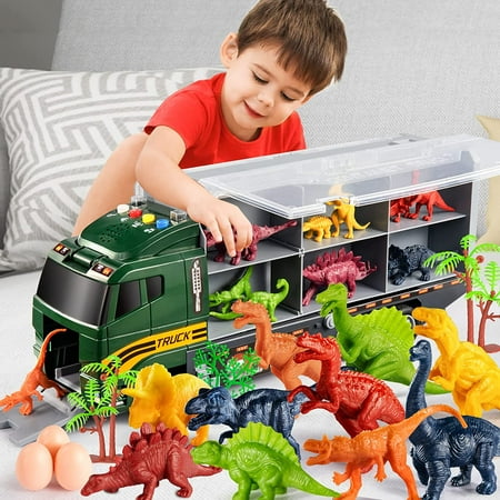 25 in 1 New Tyrannosaurus Rex Dinosaur Carrier Truck Set, Toddler ...