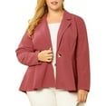 thumbnail image 5 of Agnes Orinda Women's Plus Size Modern Fit Workwear Fashion Peplum Tunic Blazers, 5 of 7