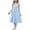 Blue, variant on Girls Blue White Striped Sleeveless Button Down A Line Summer Sundress 7-12 Years Kids Casual Dress,Size 10-11T