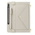 thumbnail image 2 of ELEHOLD for Samsung Tab S10Plus/S9Plus/S9FEPlus Case, Soft PU Leather Pencil Holder Money Pocket Card Holder Kickstand S Pen Slot Shockproof Flip Cover with Shoulder Strap,Beige, 2 of 8