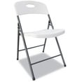 thumbnail image 3 of Alera Molded Resin Indoor Outdoor Folding Chair, White, Dark Gray Base, 4/Carton, 3 of 7
