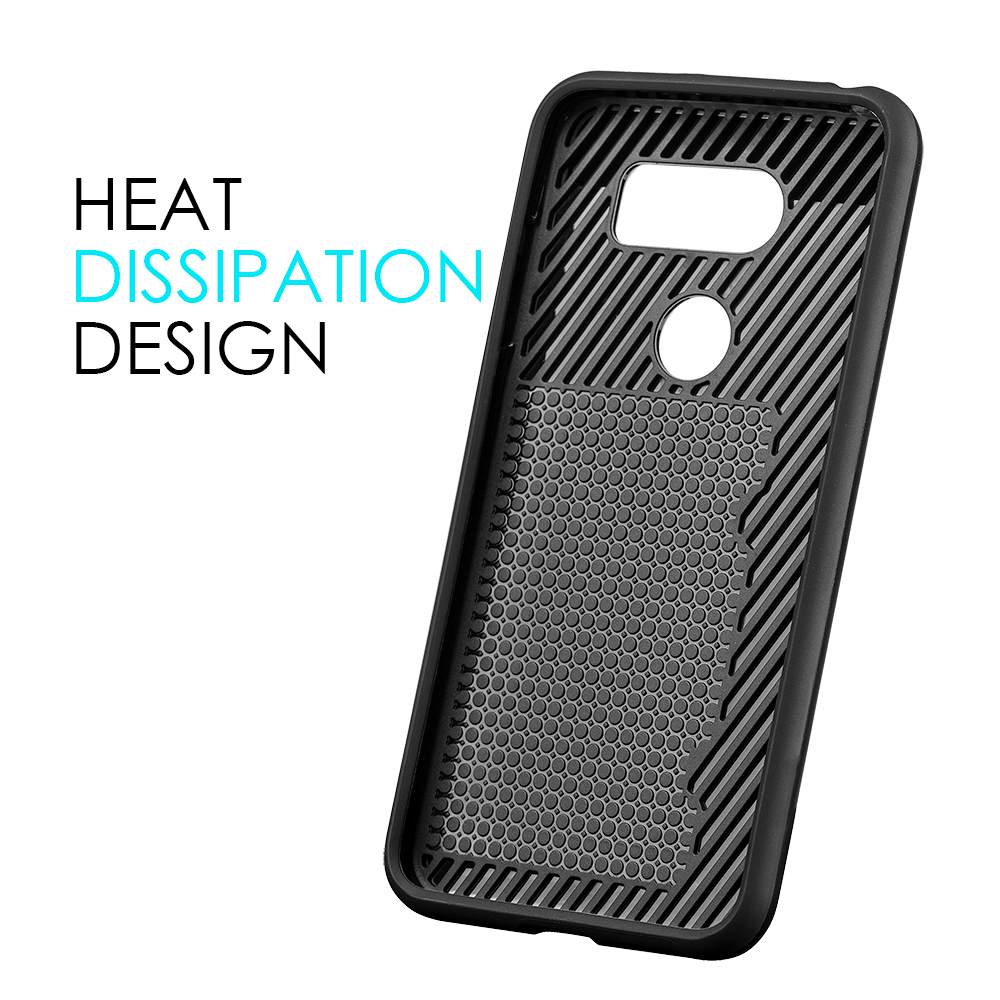SUMACLIFE Card Holder Hybrid Protector Case for LG V30 (Black) Exact Perfect Fit