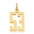 thumbnail image 1 of 14k Small Polished Elongated 53 Charm in 14k Yellow Gold, 1 of 3