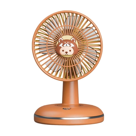 USB Rechargeable Desktop Fan – Portable Small Cooling Fan for Student Dorm Office Use, 3 Speeds Quiet Space-Saving, 1200mAh Battery for Summer(MulticolorKhaki)