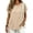 Beige, variant on GZWYHT Linen Tops for Women Short Sleeve Kangaroo Pocket T-Shirt Crewneck Sweatshirts Lightweight Casual Athletic Work Tee Beige L